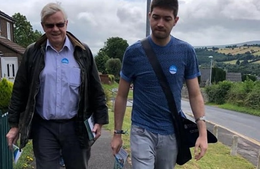 Party activists out campaigning