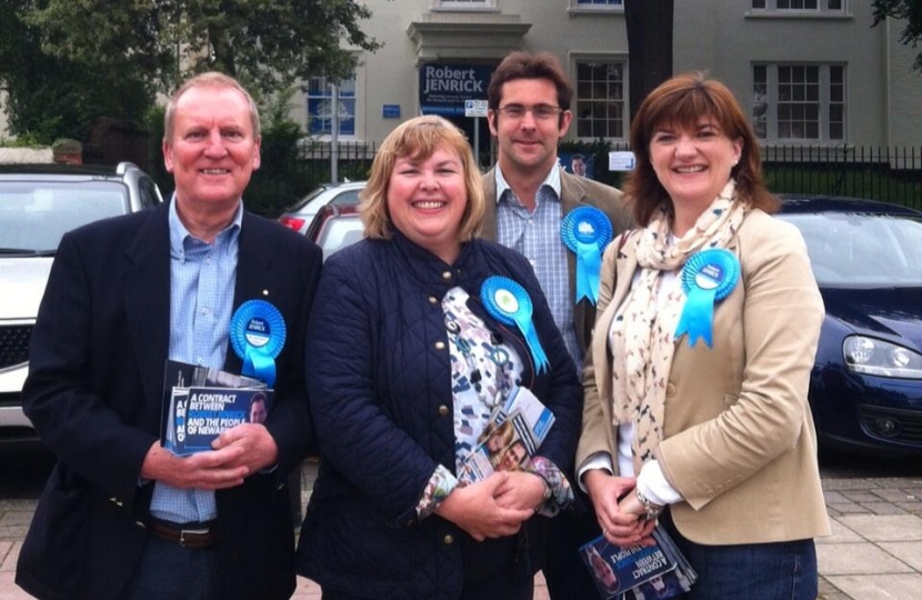 Andrew Rule, Clifton Councillor Roger Steel with Jane Hunt and Nicky Morgan MP 